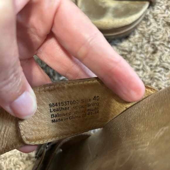 Dansko Sandals Size 40 Sophie Slide Wedge Brown Leather Embossed 9841537000 GWSB - Picture 7 of 8